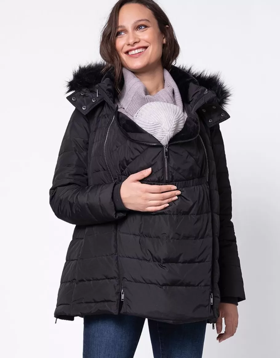 Flash Sale Seraphine Abrigo Corto Premama De Plumon 3 En 1