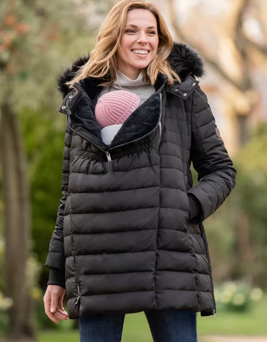 Flash Sale Seraphine Abrigo Corto Premama De Plumon 3 En 1
