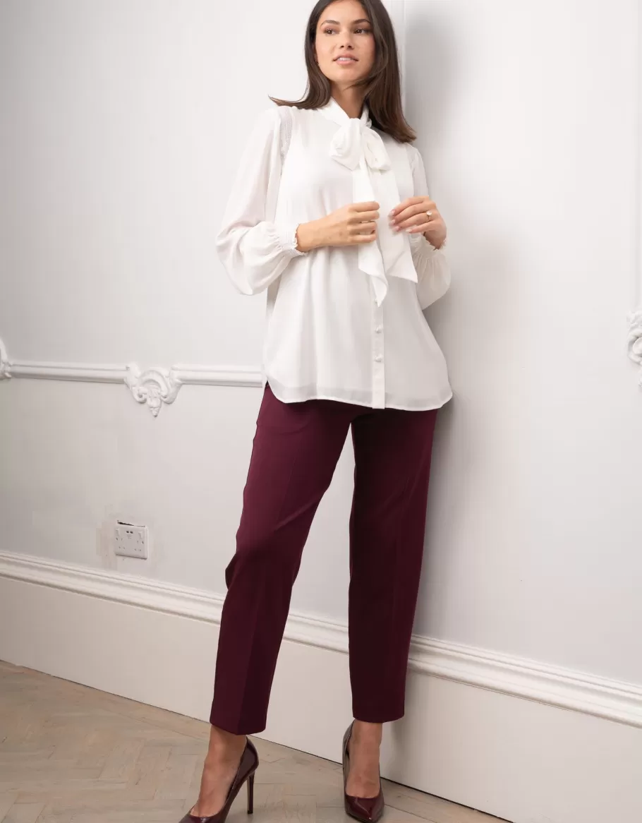 Shop Seraphine Blusa De Premama Blanca Con Lazo En La Parte Delantera
