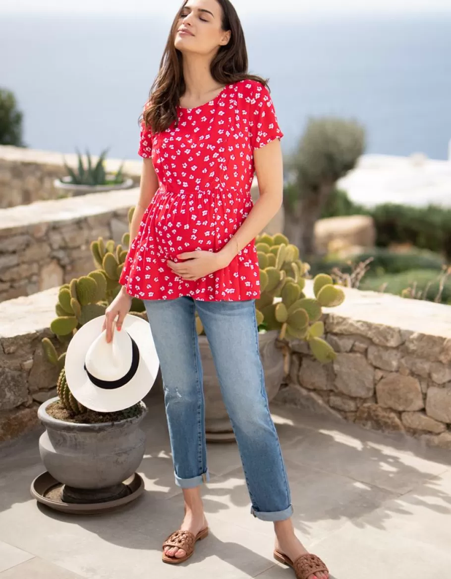 Sale Seraphine Camiseta Premama Y Lactancia Manga Corta Roja