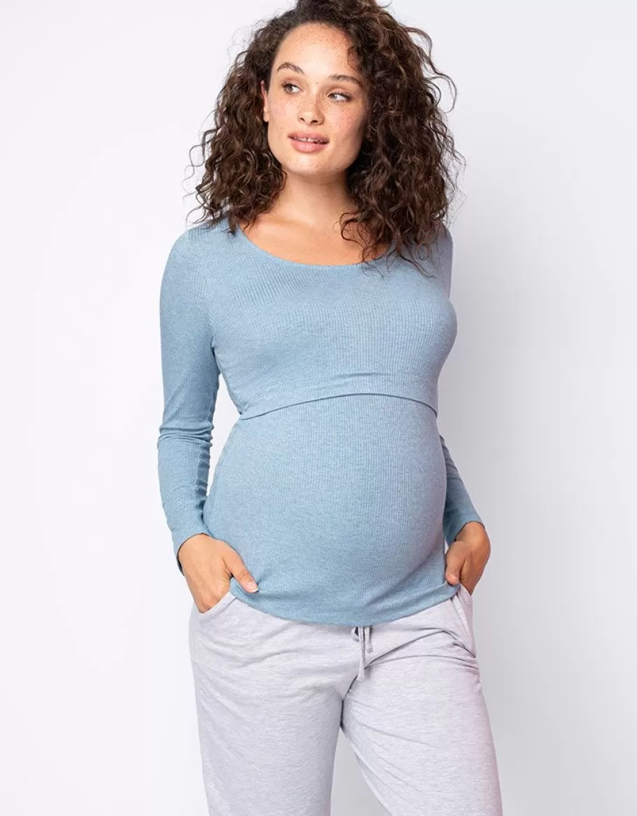 Store Seraphine Camisetas Premama Y Lactancia Acanaladas De Algodon- Pack De 2