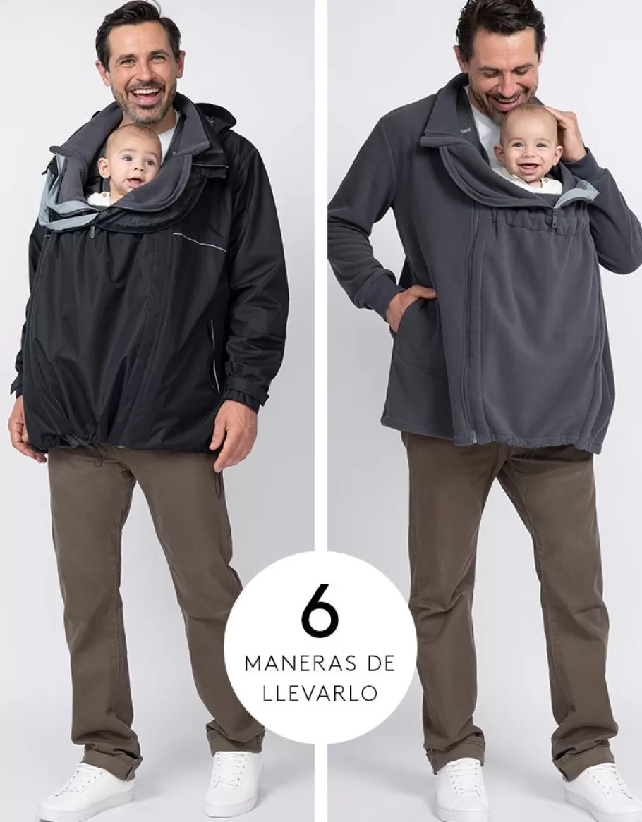 Outlet Seraphine Chaqueta Impermeable 6 En 1 Para Hombre Con Funda Para Bebe