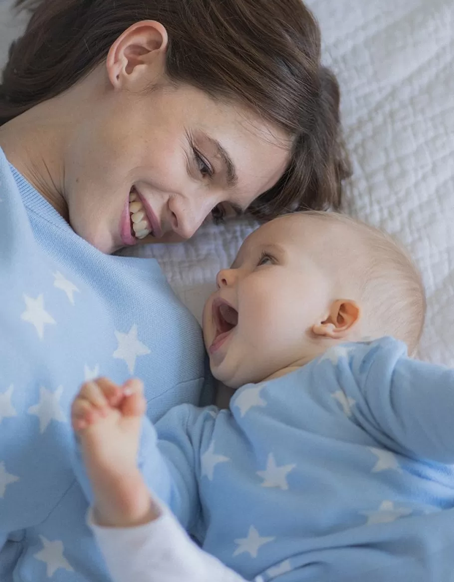 Outlet Seraphine Conjunto De Jerseis De Punto Con Estrellas Azules A Juego De Mama & Mini