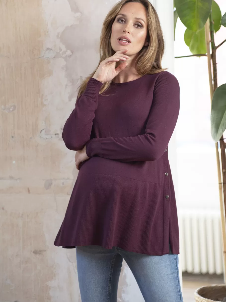 Fashion Seraphine Jersey De Premama Y Lactancia De Mezcla De Algodon En Color Baya