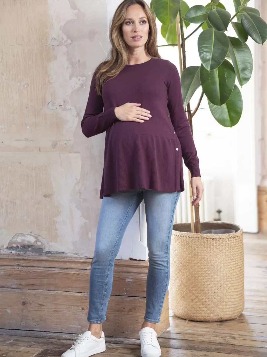 Fashion Seraphine Jersey De Premama Y Lactancia De Mezcla De Algodon En Color Baya
