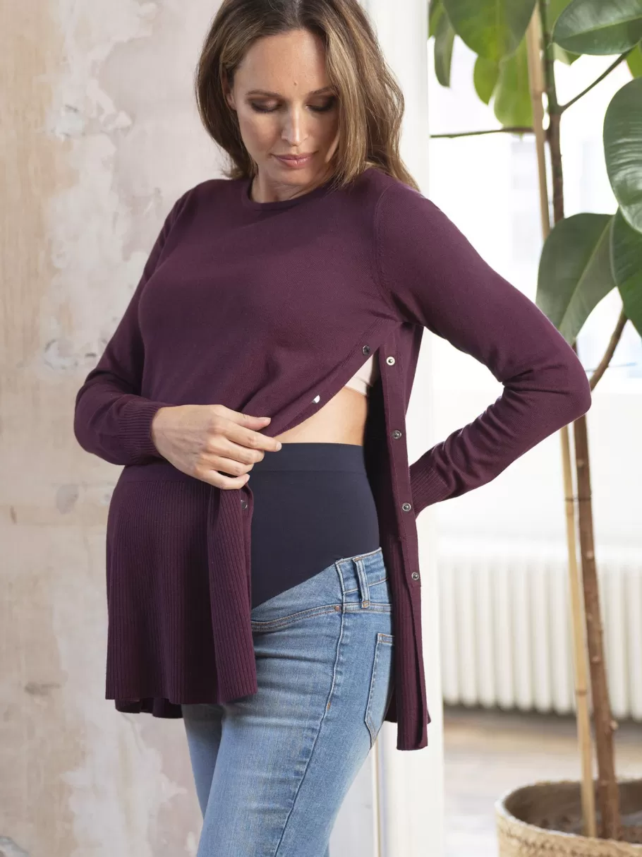 Fashion Seraphine Jersey De Premama Y Lactancia De Mezcla De Algodon En Color Baya