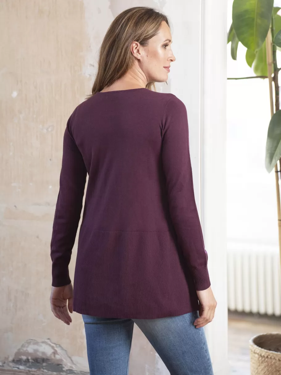 Fashion Seraphine Jersey De Premama Y Lactancia De Mezcla De Algodon En Color Baya