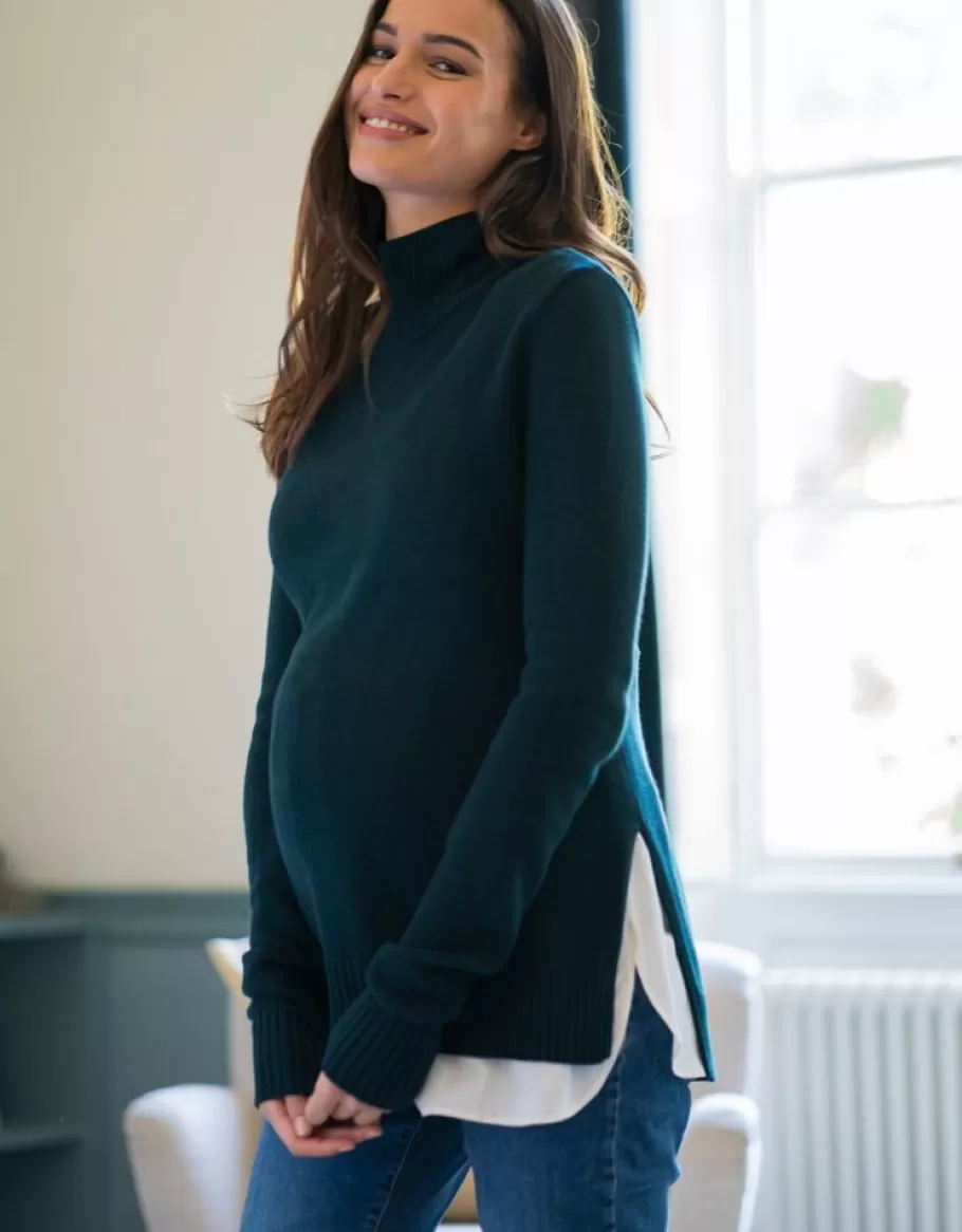Best Sale Seraphine Jersey Premama Y De Lactancia 2-En-1 En Color Verde Bosque