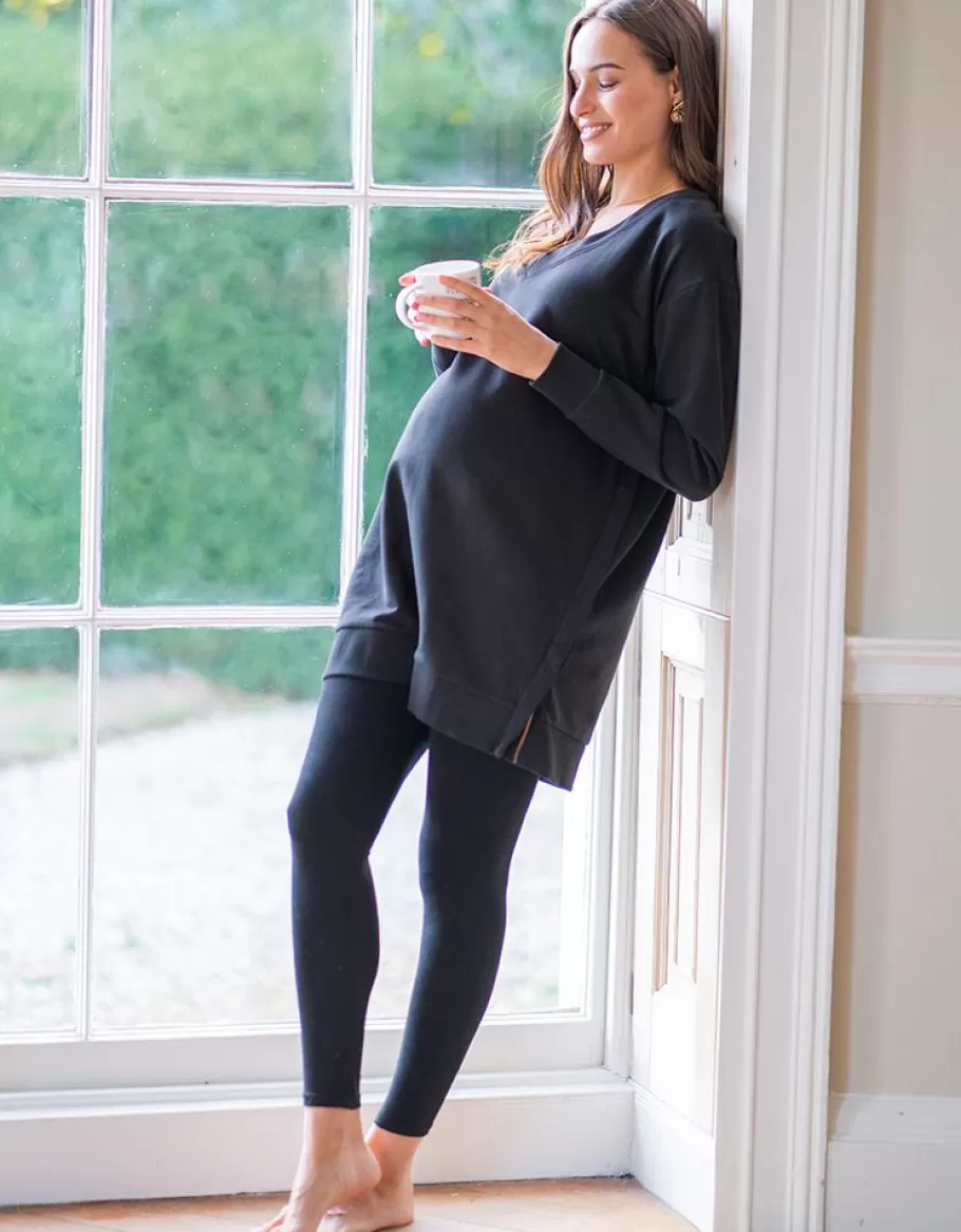 Fashion Seraphine Jersey Premama Y De Lactancia Con Cuello De Pico En Color Negro