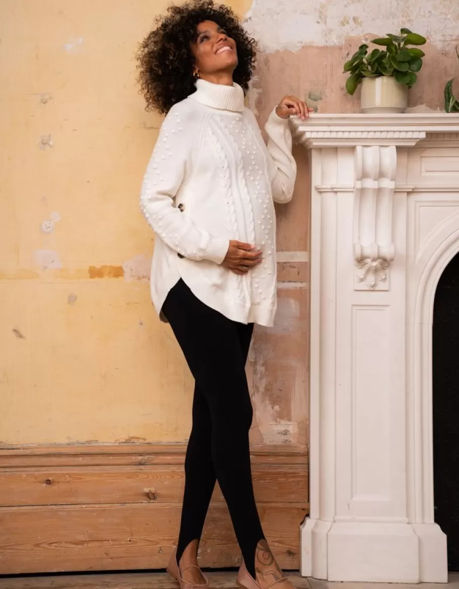 Best Sale Seraphine Jersey Premama Y De Lactancia Con Punto De Ochos En Algodon De Color Crema