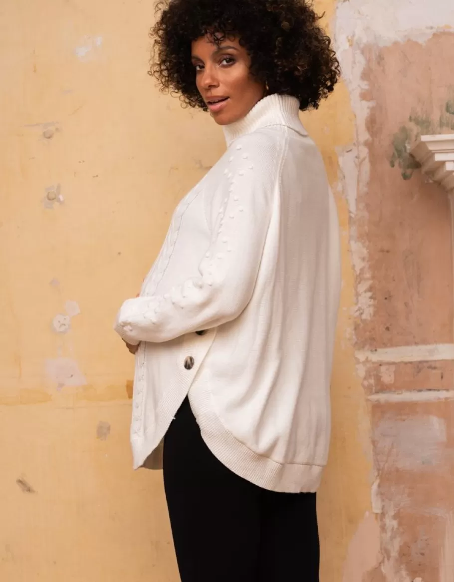 Best Sale Seraphine Jersey Premama Y De Lactancia Con Punto De Ochos En Algodon De Color Crema