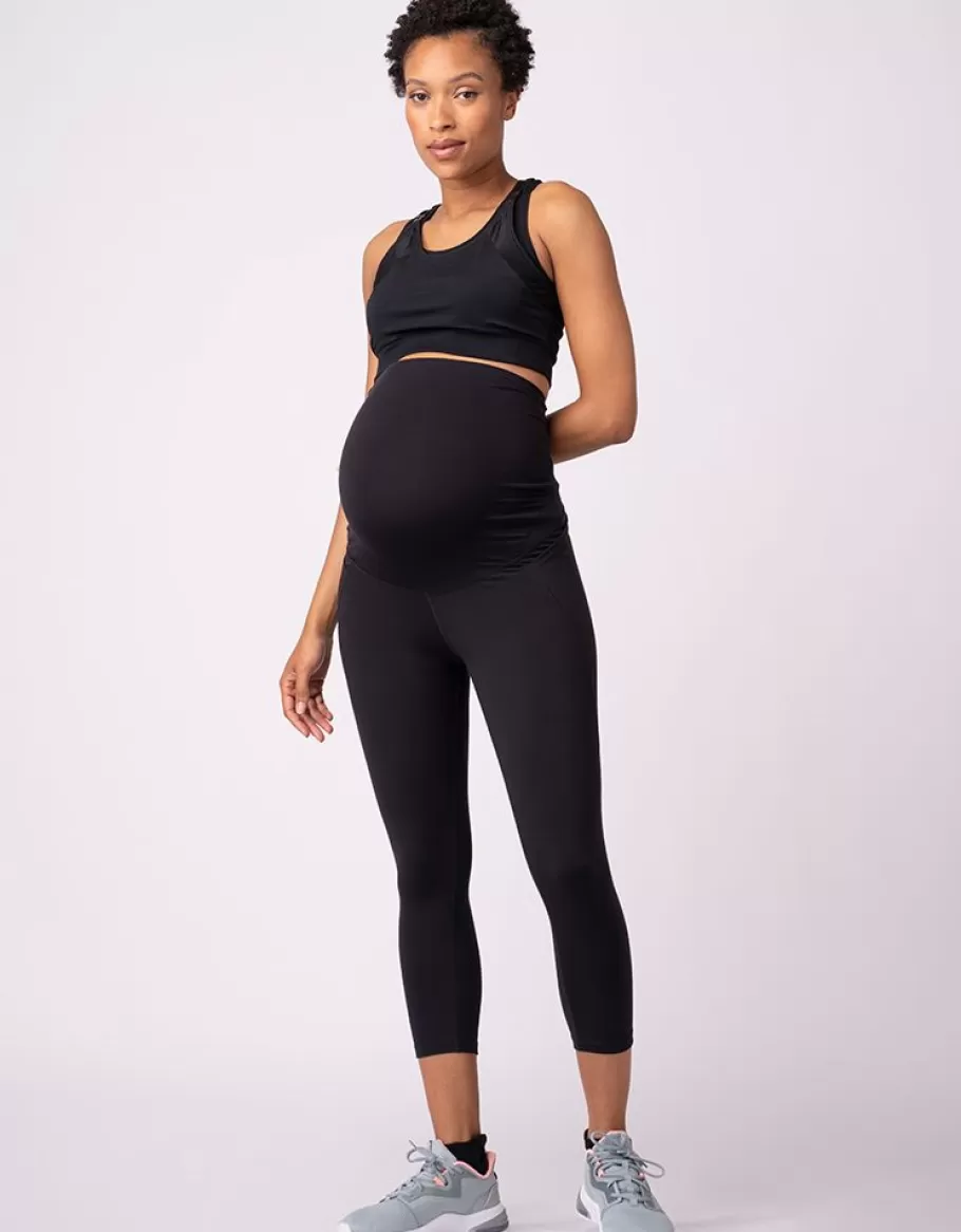 Hot Seraphine Leggings Negros De 3/4 De Largo Para Maternidad Y Ropa Deportiva