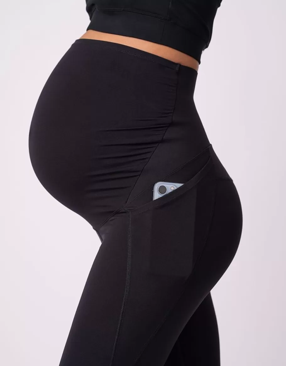 Hot Seraphine Leggings Negros De 3/4 De Largo Para Maternidad Y Ropa Deportiva