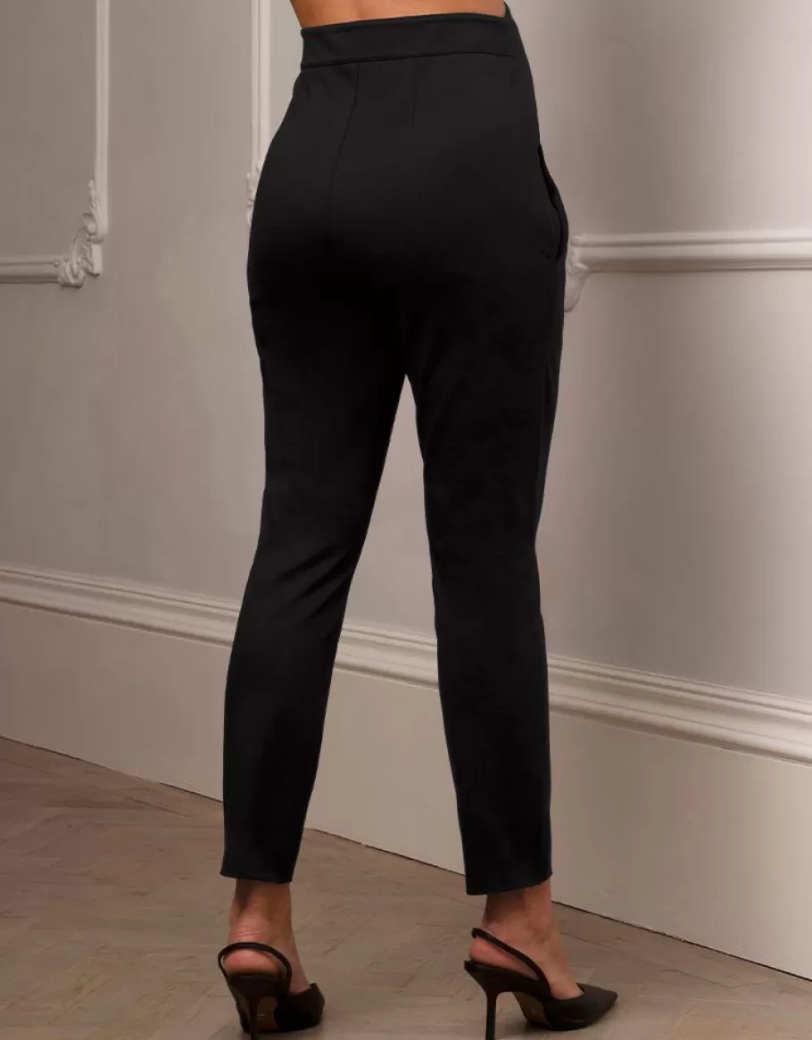 Shop Seraphine Pantalon De Maternidad Negro De Corte Entallado En Pierna