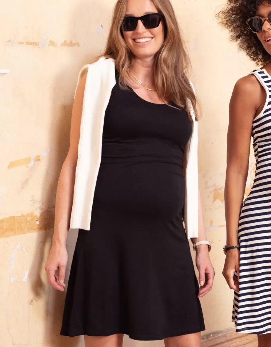 Fashion Seraphine Paquete De Dos Vestidos Sin Mangas, Entallados Y Con Vuelo, Premama Y Vestidos De Lactancia