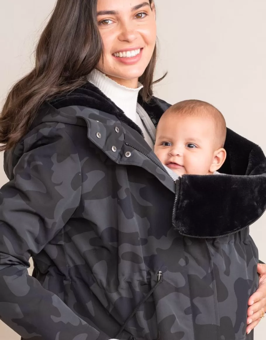 Best Seraphine Parka De Premama Y Porteo 3 En 1 De Camuflaje