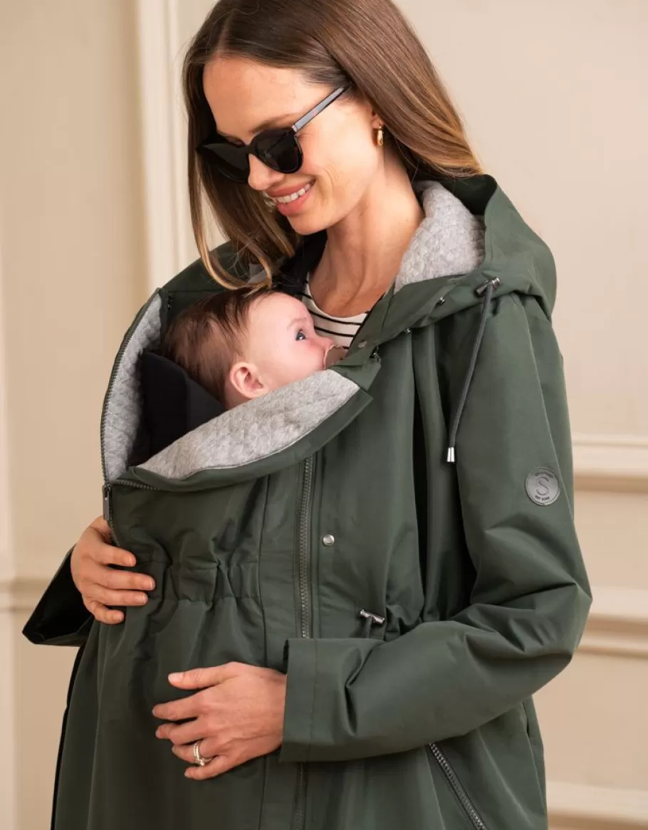 Outlet Seraphine Parka De Premama Y Porteo 4 En 1 Caqui