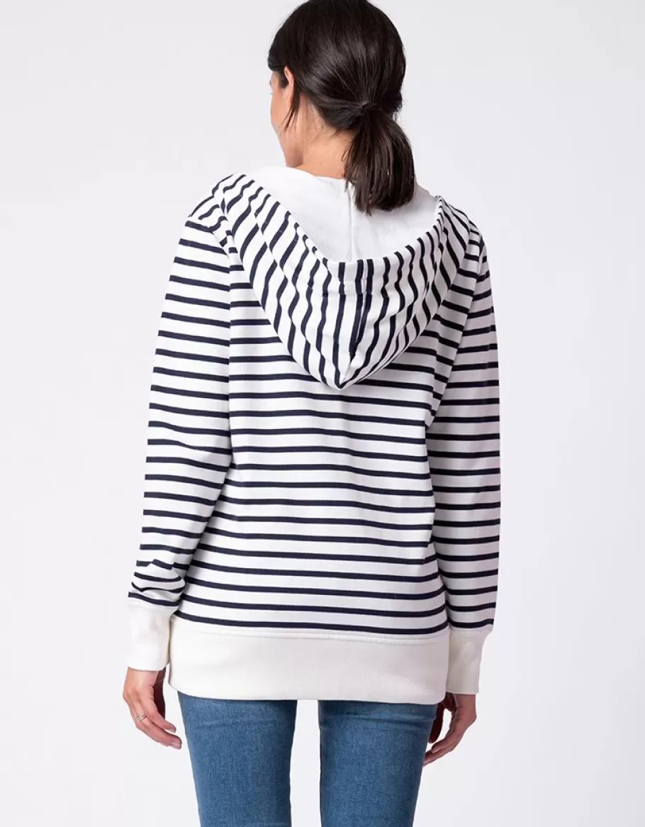 Cheap Seraphine Sudadera Con Capucha Azul Marino Con Rayas Blancas: De Maternidad A Porteo