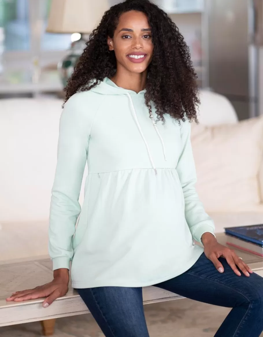 Cheap Seraphine Sudadera Con Capucha Fruncida De Maternidad A Lactancia Verde Menta