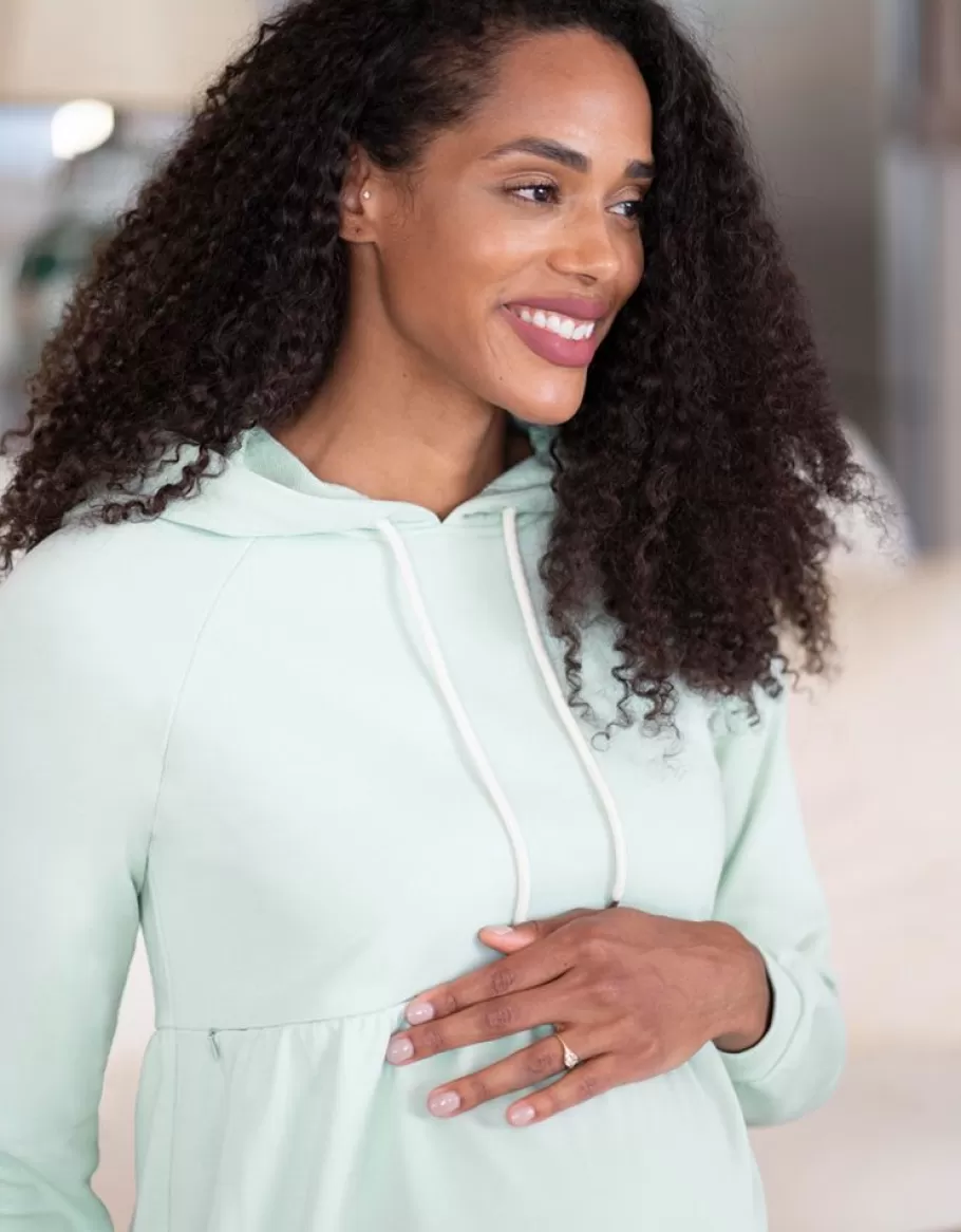 Cheap Seraphine Sudadera Con Capucha Fruncida De Maternidad A Lactancia Verde Menta
