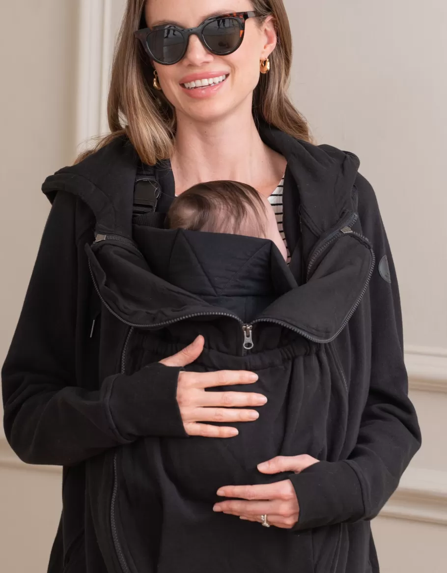 Store Seraphine Sudadera Premama 3-En-1 Con Capucha En Color Negro