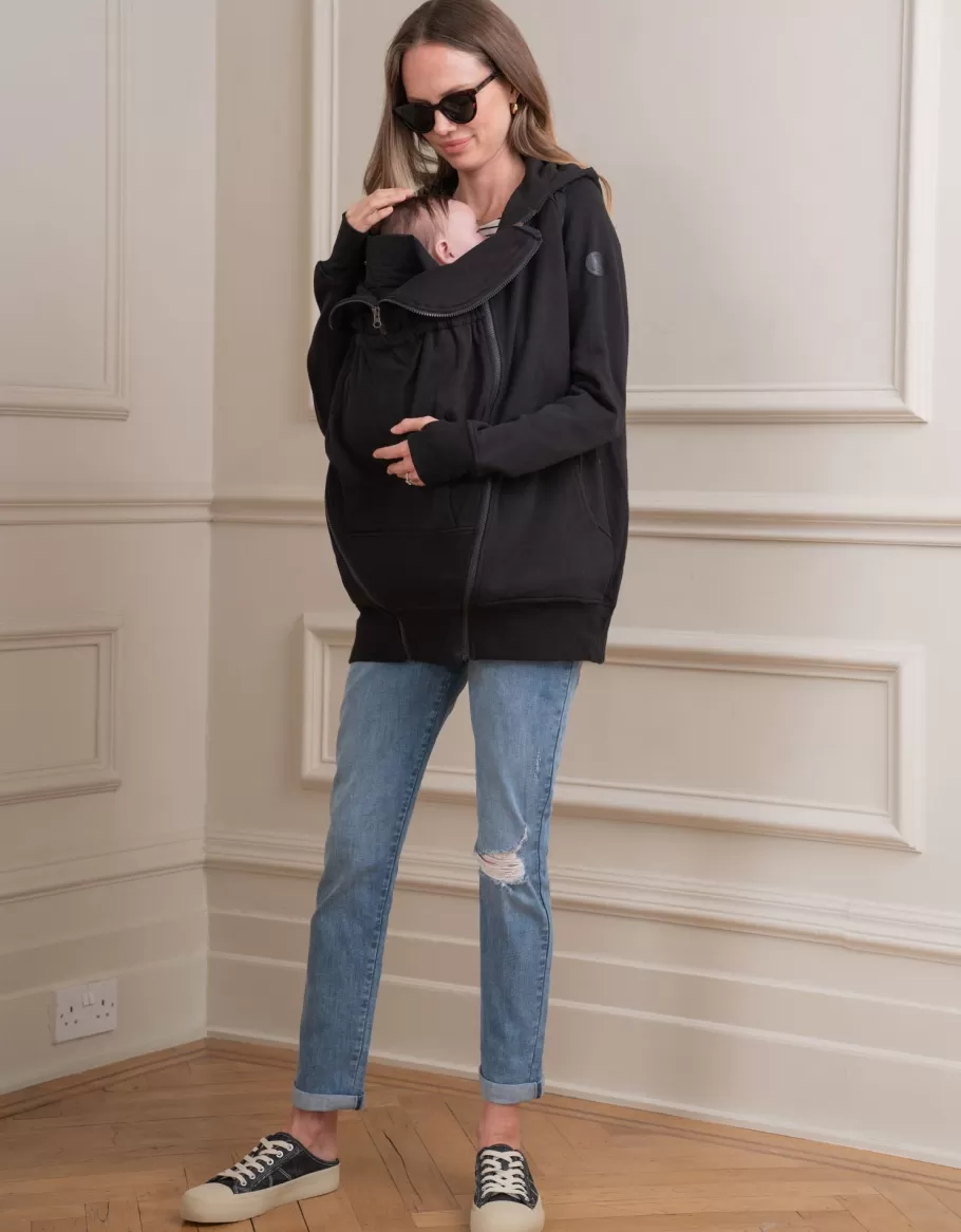 Store Seraphine Sudadera Premama 3-En-1 Con Capucha En Color Negro