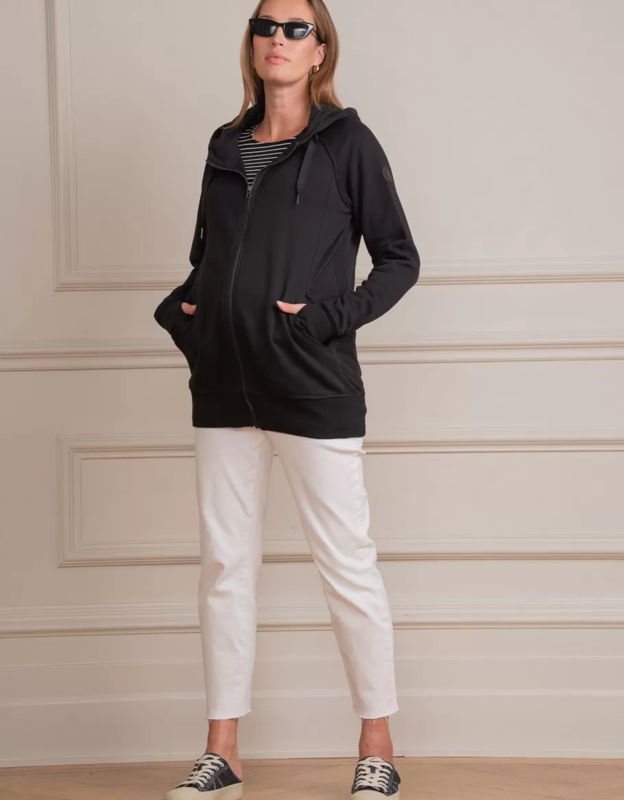 Store Seraphine Sudadera Premama 3-En-1 Con Capucha En Color Negro