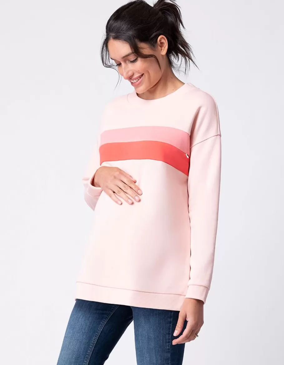 Clearance Seraphine Sueter Premama A Lactancia Color Block Degradado Rosa