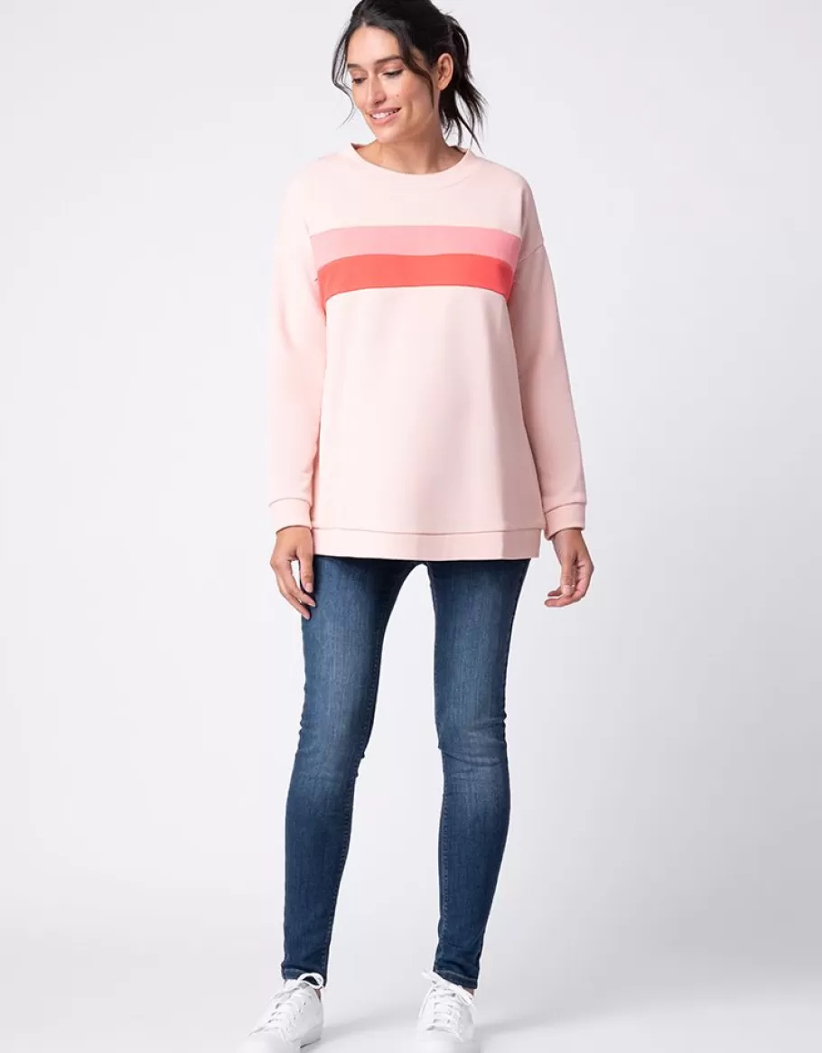 Clearance Seraphine Sueter Premama A Lactancia Color Block Degradado Rosa
