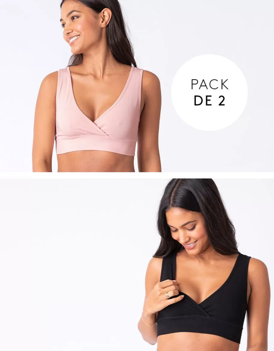 New Seraphine Sujetador Premama Y Lactancia De Bambu - Pack De 2