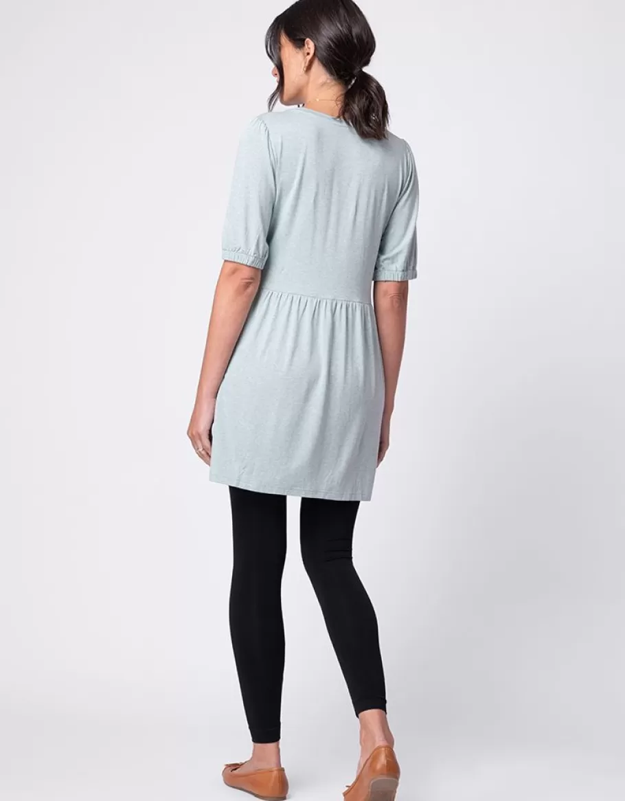 Shop Seraphine Top Tipo Tunica De Maternidad A Lactancia Con Escote En V Verde Salvia