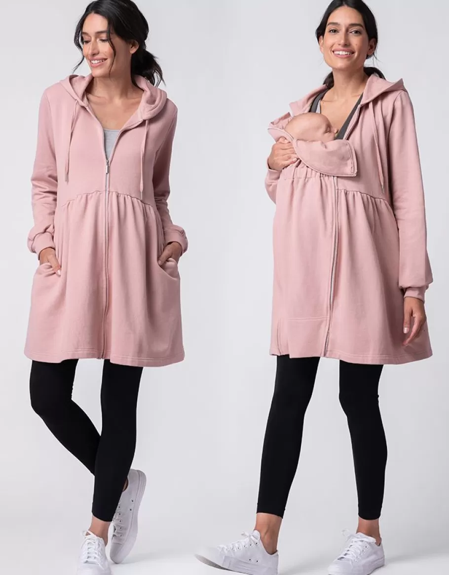 Cheap Seraphine Vestido Con Capucha 3 En 1 De Maternidad A Porteo Rosa Oscuro