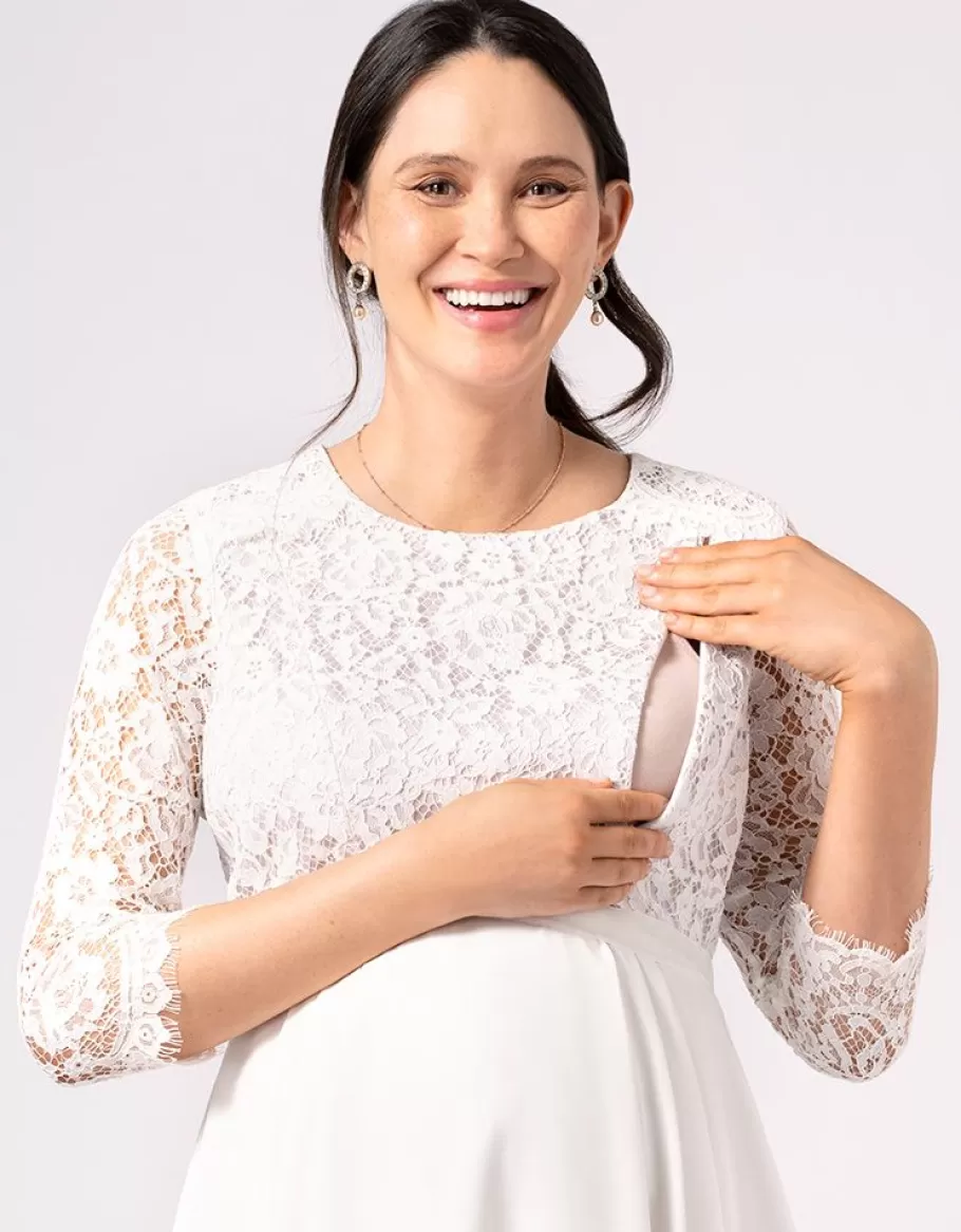 Store Seraphine Vestido De Novia Premama Y De Lactancia Con Encaje En Color Marfil