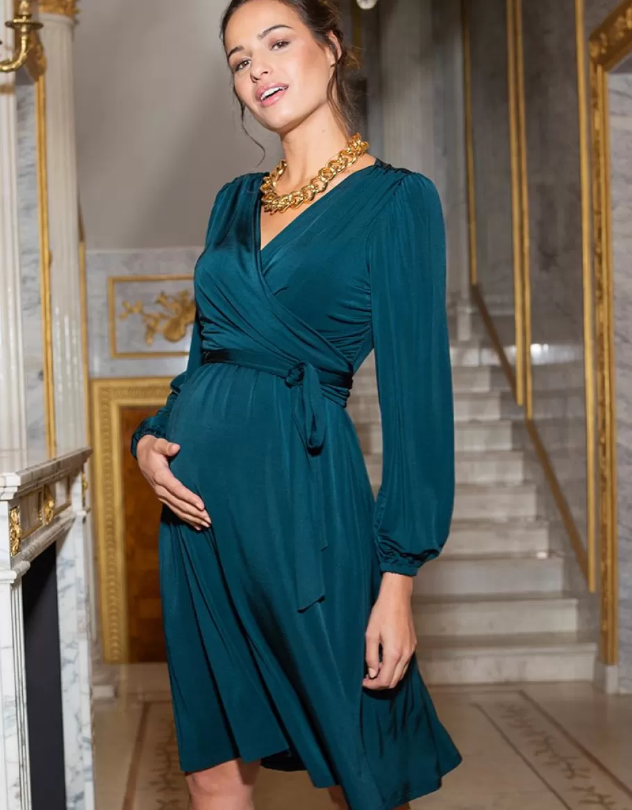 Cheap Seraphine Vestido Envolvente Premama Y De Lactancia En Color Verde Bosque