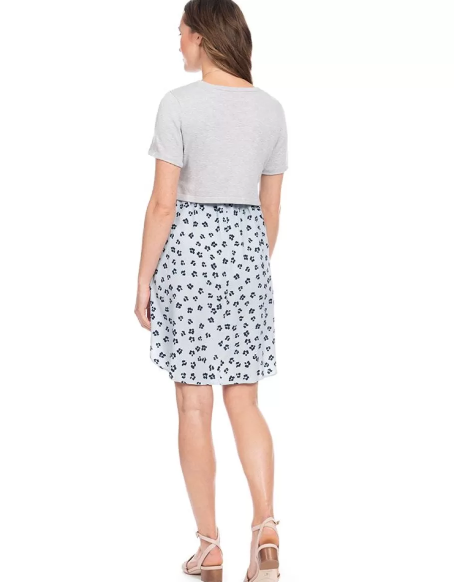 New Seraphine Vestido Lactancia Premama Con Top De Punto En Mezcla De Algodon