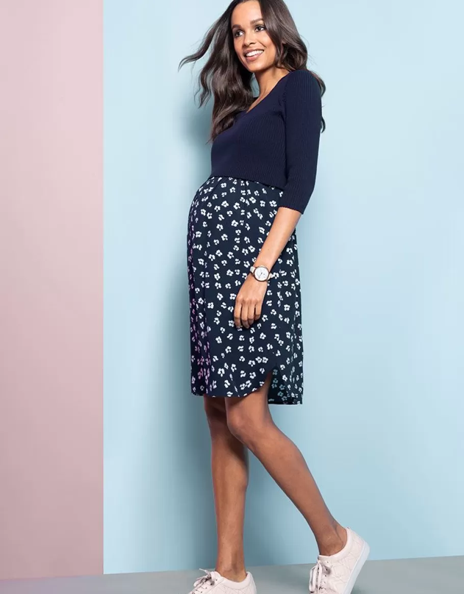 Discount Seraphine Vestido Lactancia Premama Estampado Con Top En Mezcla De Algodon