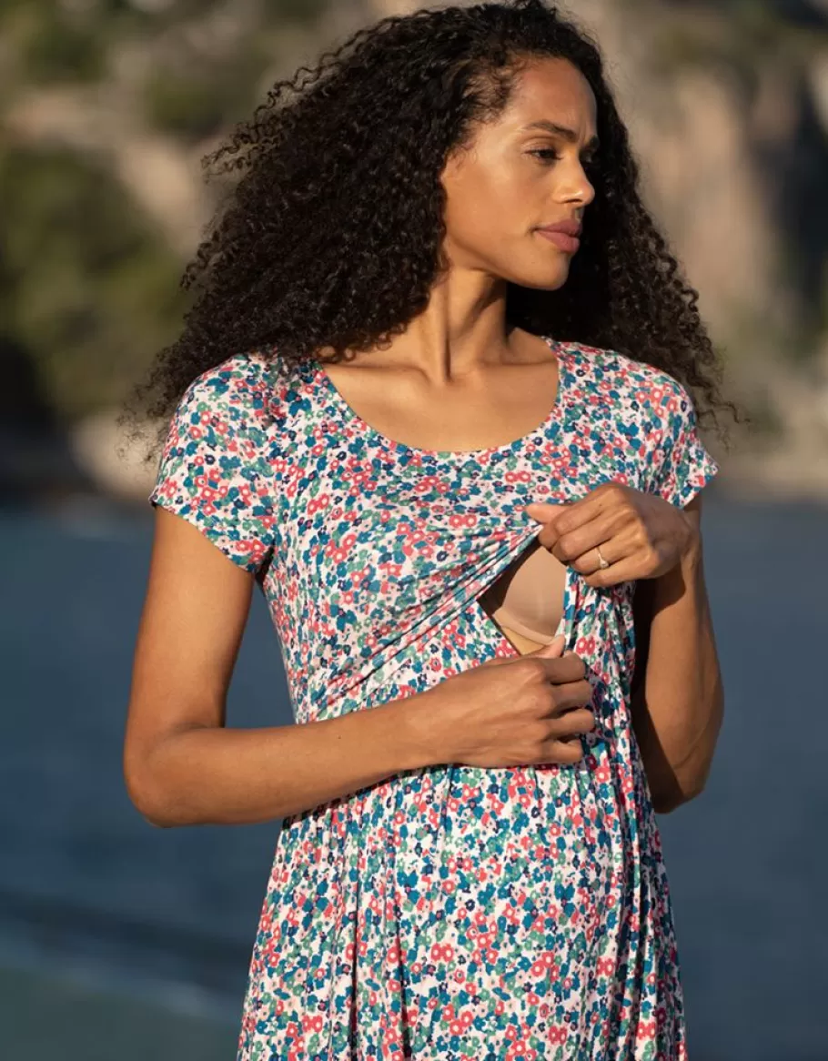 Cheap Seraphine Vestido Largo Premama A Lactancia Con Estampado Floral Multicolor