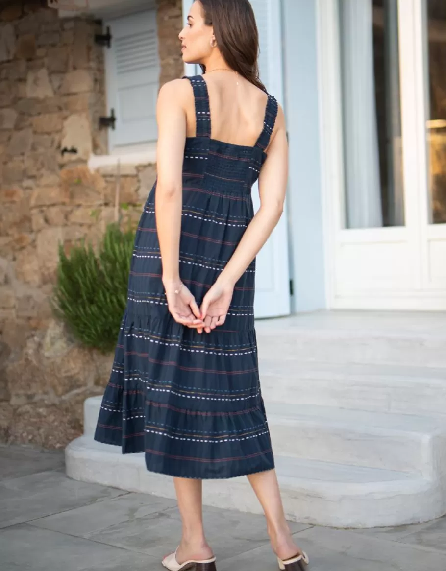 Best Sale Seraphine Vestido Midi De Punto Bohemio De Algodon Premama Y De Lactancia