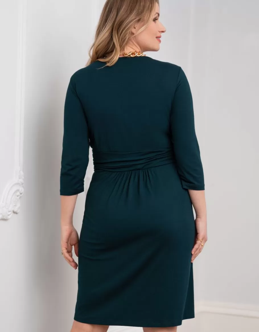 Store Seraphine Vestido Premama Y De Lactancia En Color Verde Esmeralda De La Coleccion Curve