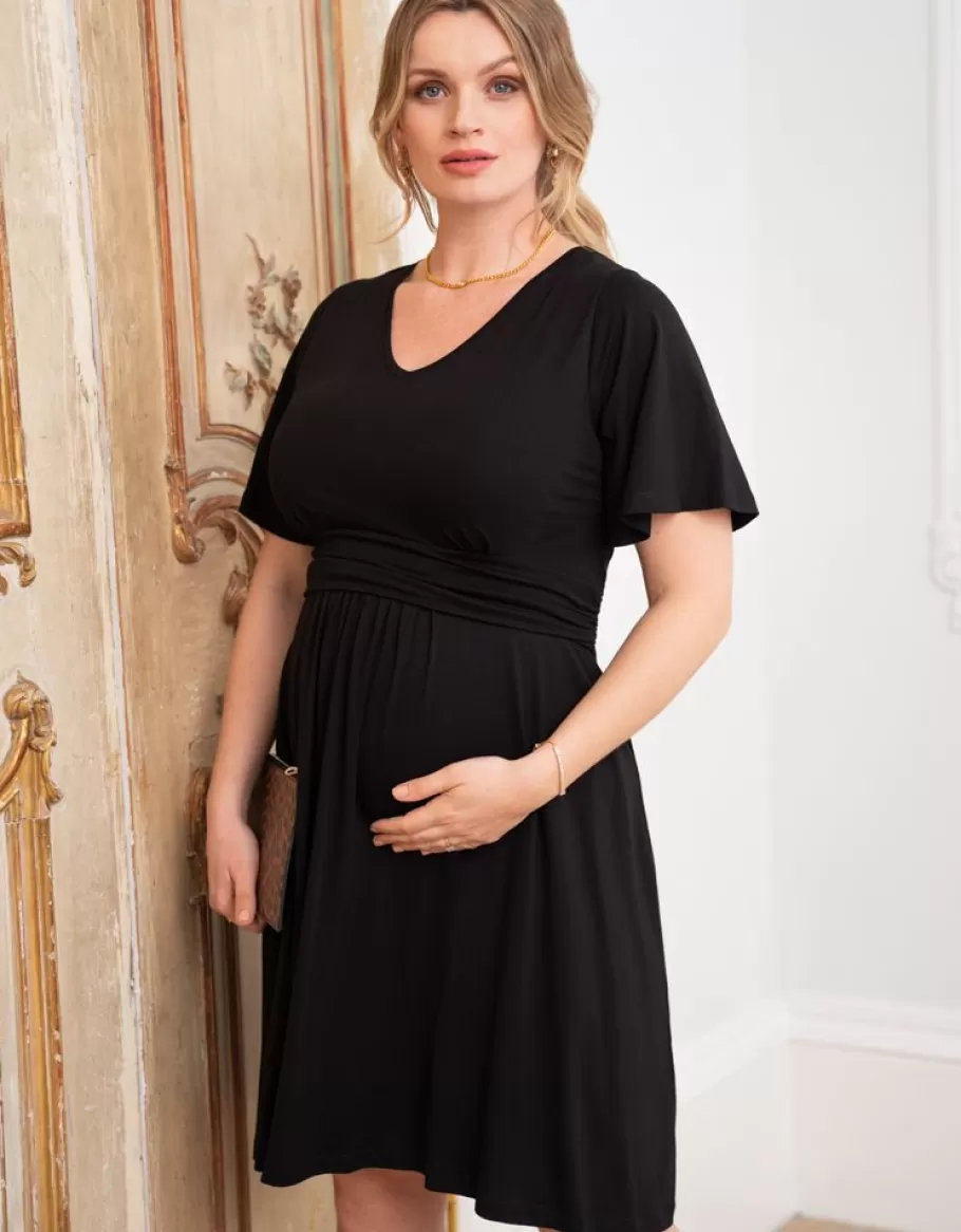 New Seraphine Vestido Premama Y De Lactancia En Punto De Color Negro De La Coleccion Curve
