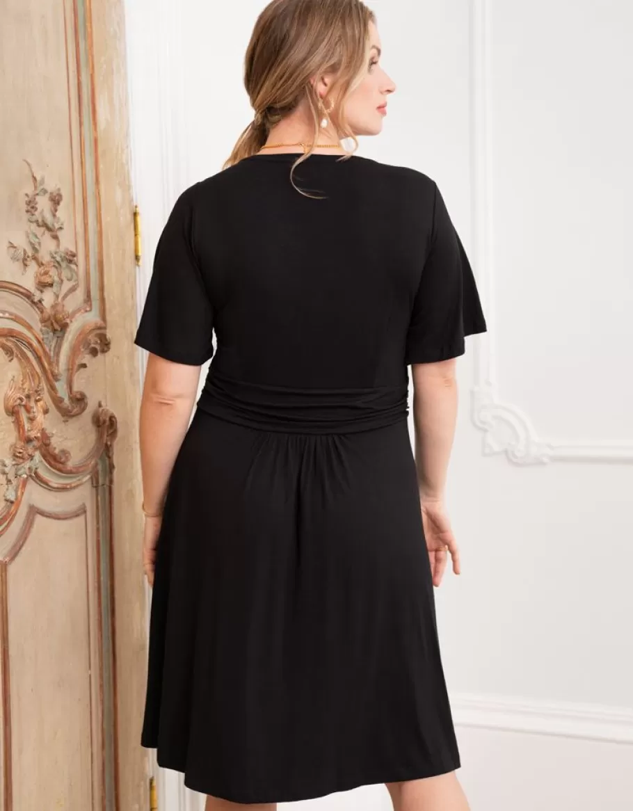 New Seraphine Vestido Premama Y De Lactancia En Punto De Color Negro De La Coleccion Curve