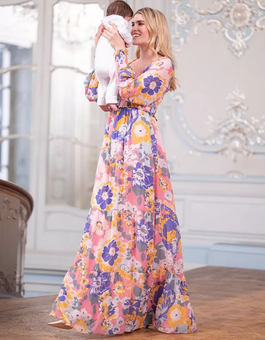 Best Sale Seraphine Vestido Premama Y Lactancia Boho Vintage Floral Maxi