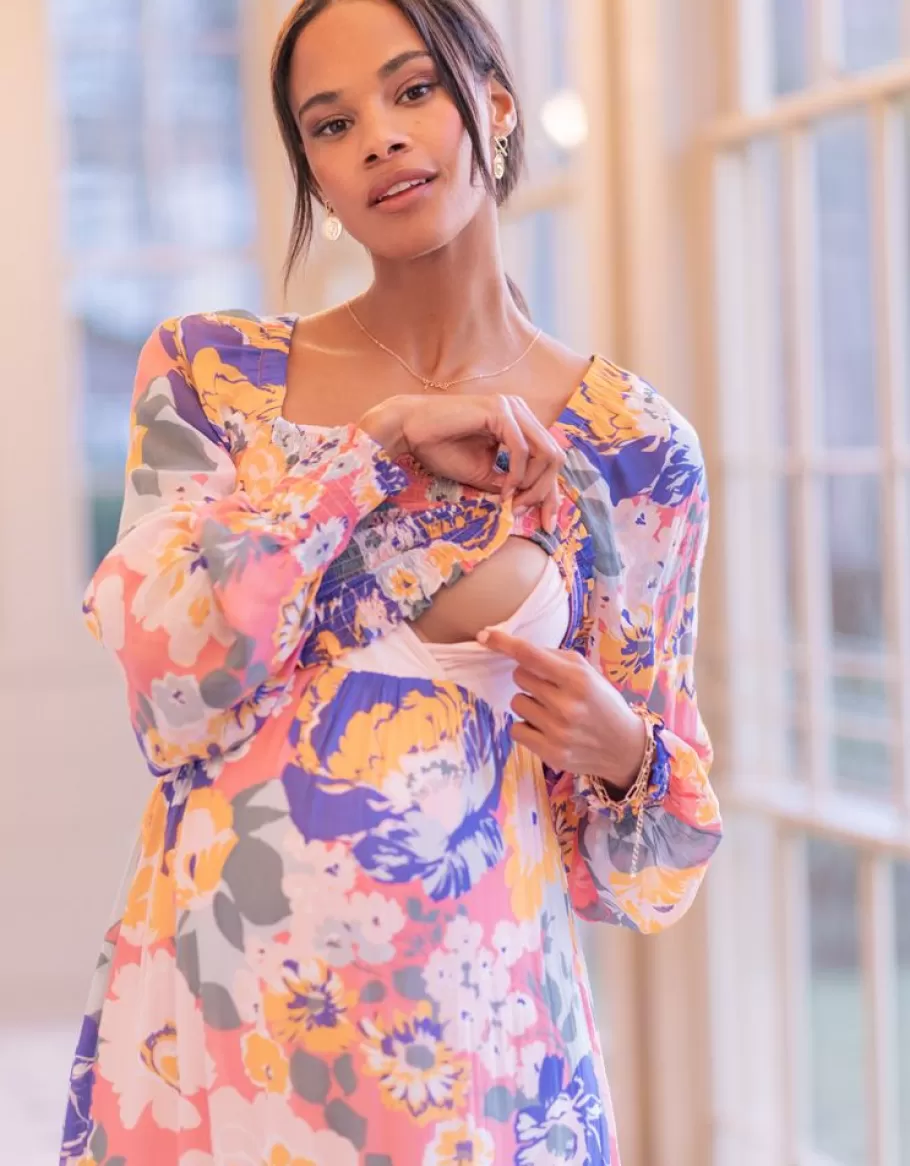 Best Sale Seraphine Vestido Premama Y Lactancia Boho Vintage Floral Maxi