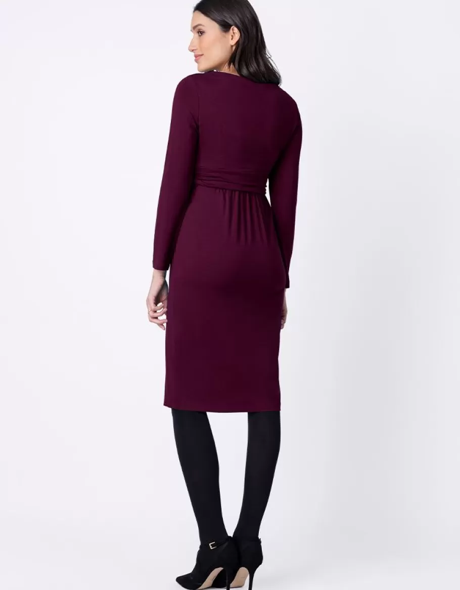 New Seraphine Vestido Premama Y Lactancia Color Burdeos