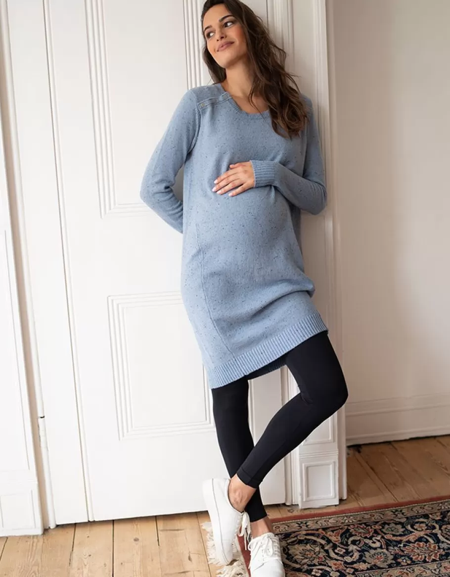 Cheap Seraphine Vestido Tipo Jersey Premama Y De Lactancia En Mezcla De Algodon En Color Azul Bebe
