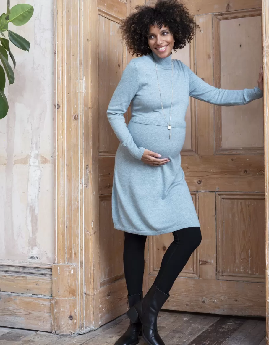 Cheap Seraphine Vestido Tipo Jersey Premama Y De Lactancia En Mezcla De Lana En Color Salvia