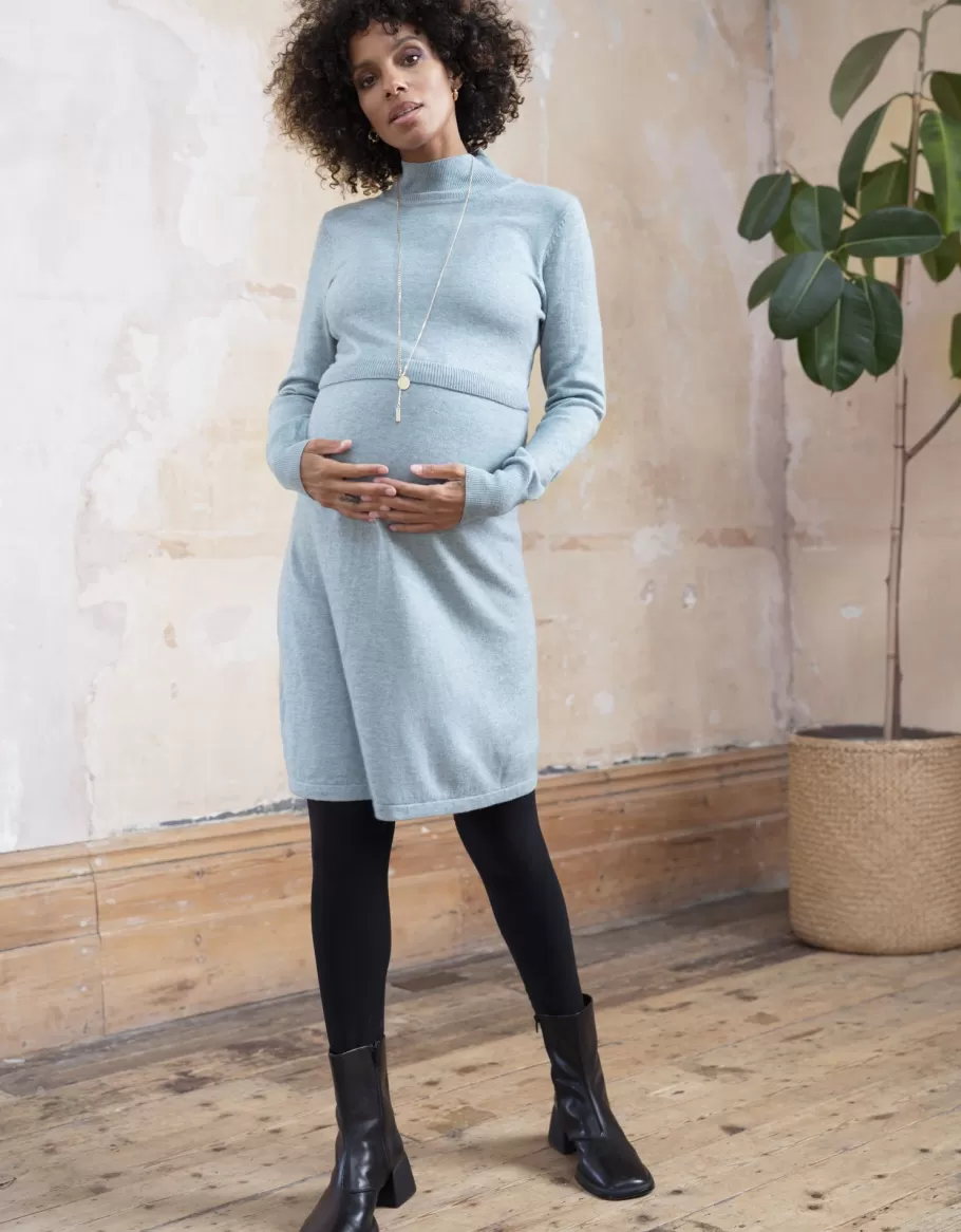 Cheap Seraphine Vestido Tipo Jersey Premama Y De Lactancia En Mezcla De Lana En Color Salvia