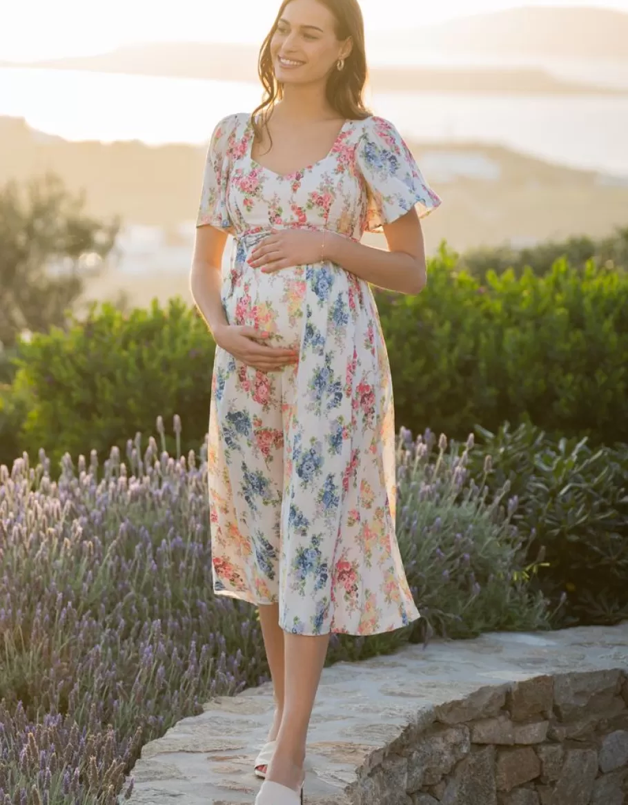 Best Sale Seraphine Vestido Vintage Floral Premama Y De Lactancia