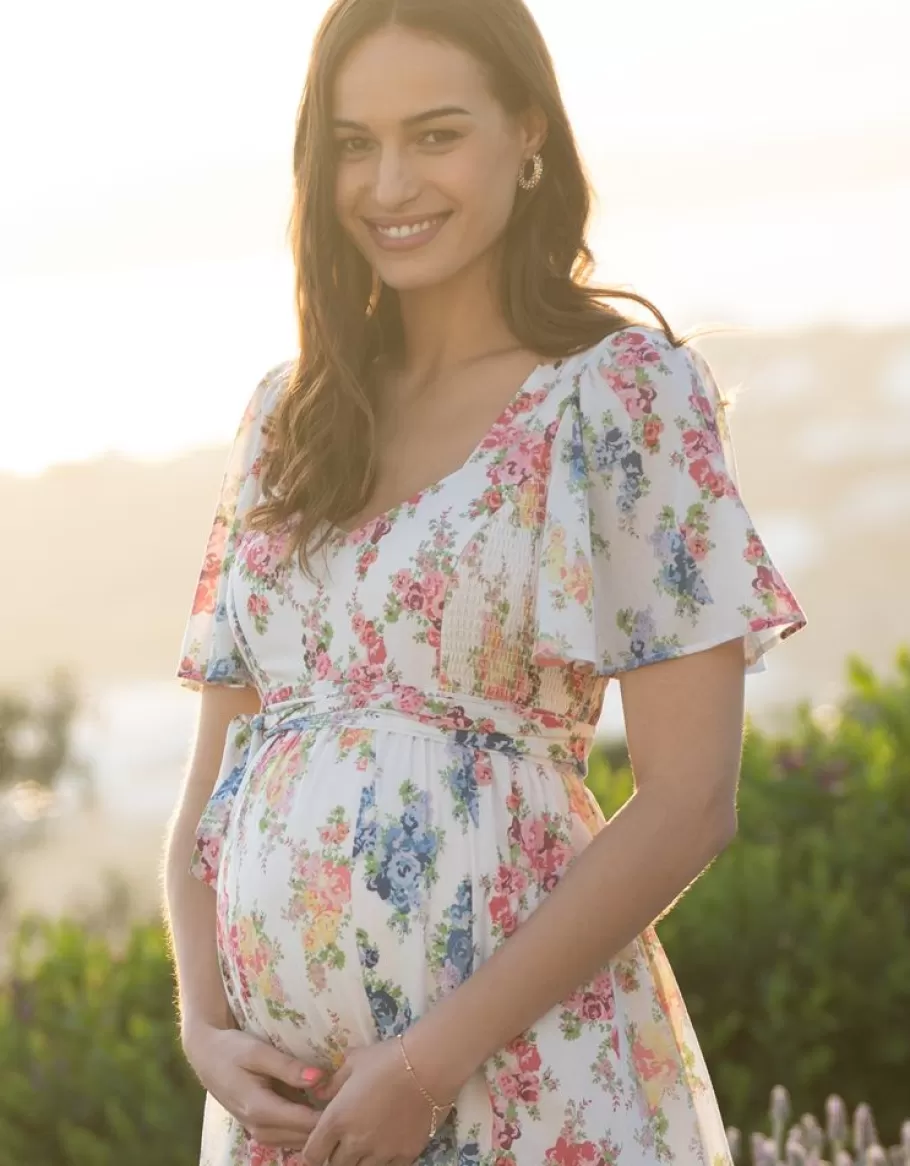 Best Sale Seraphine Vestido Vintage Floral Premama Y De Lactancia
